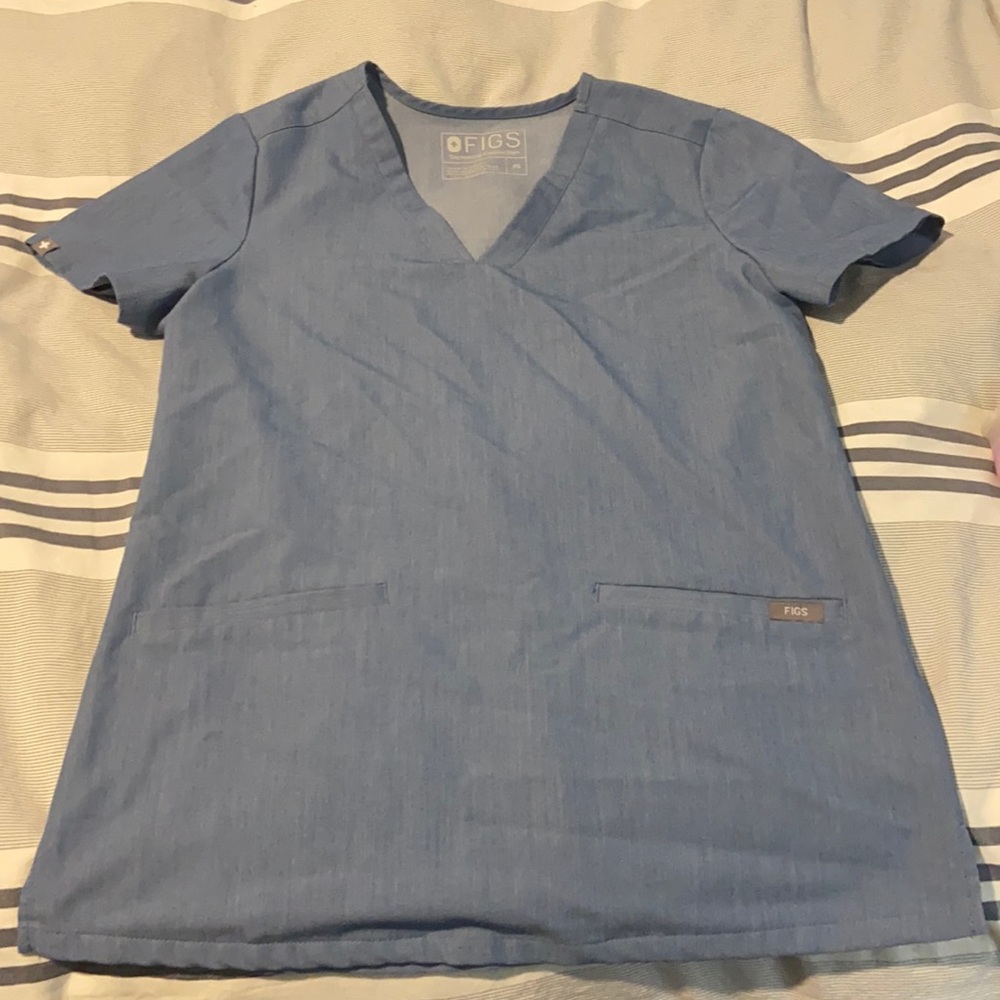 Figs Casma Top Heather Indigo